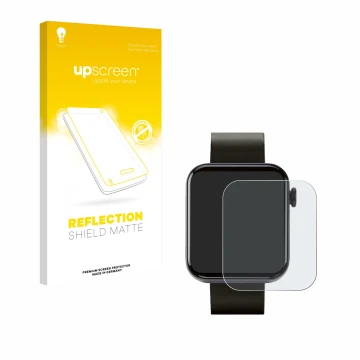 Parte frontal de un envase de producto con el logotipo de la marca upscreen. Al lado se muestra el dispositivo Kendox Life Tra