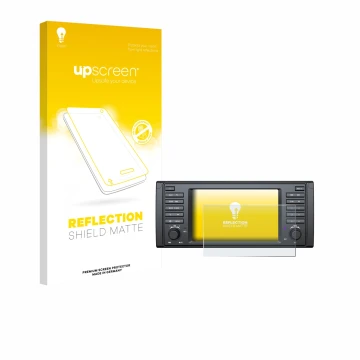 Parte frontal de un envase de producto con el logotipo de la marca upscreen. Al lado se muestra el dispositivo Eonon E39A12S c