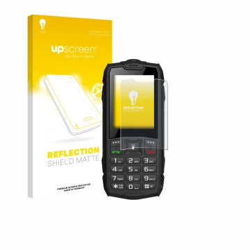 Parte frontal de un envase de producto con el logotipo de la marca upscreen. Al lado se muestra el dispositivo Hammer Rock con