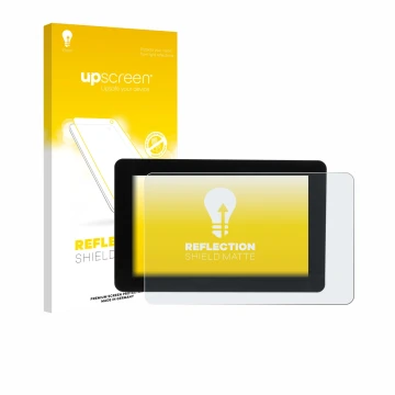 Parte frontal de un envase de producto con el logotipo de la marca upscreen. Al lado se muestra el dispositivo Raspberry Pi To