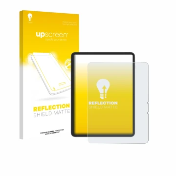 Parte frontal de un envase de producto con el logotipo de la marca upscreen. Al lado se muestra el dispositivo Blackview Link 