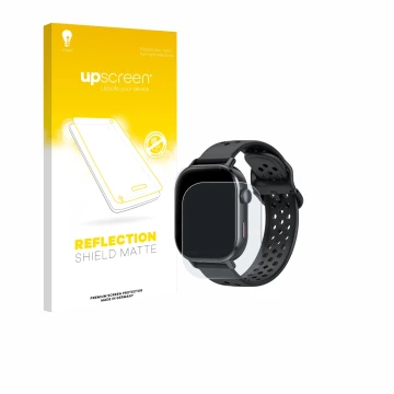 Parte frontal de un envase de producto con el logotipo de la marca upscreen. Al lado se muestra el dispositivo Jugeman P131 2.