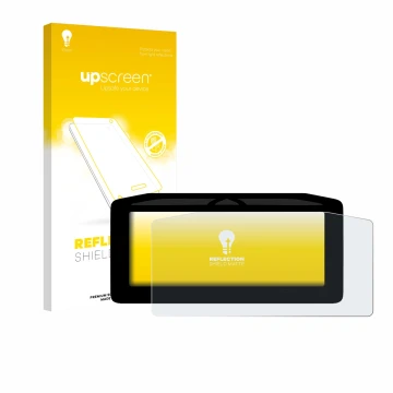 Parte frontal de un envase de producto con el logotipo de la marca upscreen. Al lado se muestra el dispositivo Ducati Streetfi