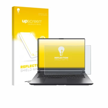 Parte frontal de un envase de producto con el logotipo de la marca upscreen. Al lado se muestra el dispositivo ASUS ROG Strix 