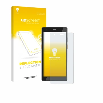 Parte frontal de un envase de producto con el logotipo de la marca upscreen. Al lado se muestra el dispositivo Scorpion 6X V2 