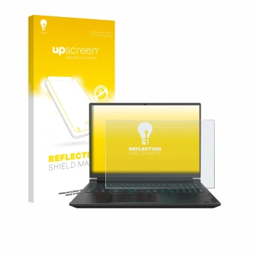 Parte frontal de un envase de producto con el logotipo de la marca upscreen. Al lado se muestra el dispositivo Gigabyte G6X co