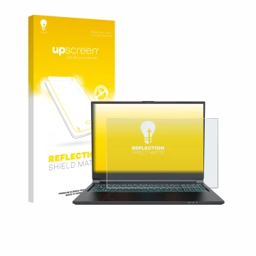 Parte frontal de un envase de producto con el logotipo de la marca upscreen. Al lado se muestra el dispositivo Gigabyte G6 202