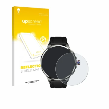 Parte frontal de un envase de producto con el logotipo de la marca upscreen. Al lado se muestra el dispositivo Rogbid Model R2