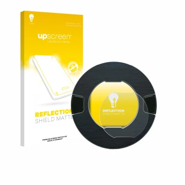 Parte frontal de un envase de producto con el logotipo de la marca upscreen. Al lado se muestra el dispositivo OOONO P-DISC NO