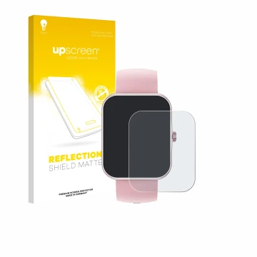 Parte frontal de un envase de producto con el logotipo de la marca upscreen. Al lado se muestra el dispositivo Ucani S80K 1.83