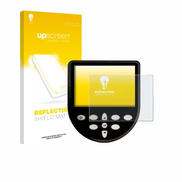 Parte frontal de un envase de producto con el logotipo de la marca upscreen. Al lado se muestra el dispositivo WaterRower Seri