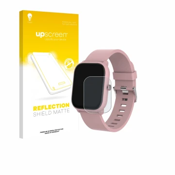 Parte frontal de un envase de producto con el logotipo de la marca upscreen. Al lado se muestra el dispositivo Denver SWK-120R