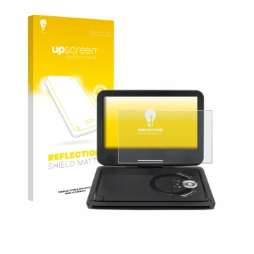 Parte frontal de un envase de producto con el logotipo de la marca upscreen. Al lado se muestra el dispositivo Soundmaster PDB