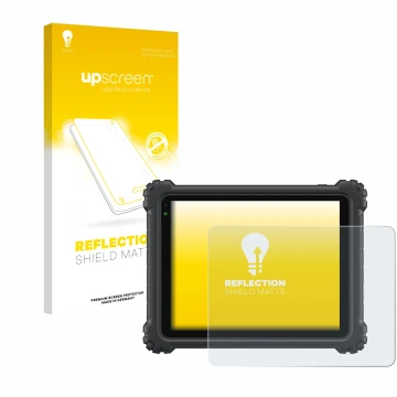 Parte frontal de un envase de producto con el logotipo de la marca upscreen. Al lado se muestra el dispositivo Autel MaxiCOM U