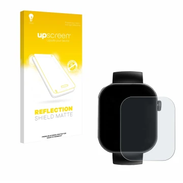 Parte frontal de un envase de producto con el logotipo de la marca upscreen. Al lado se muestra el dispositivo Cillso T80 2.01