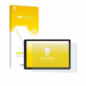 Parte frontal de un envase de producto con el logotipo de la marca upscreen. Al lado se muestra el dispositivo MUISOO MUIC1070