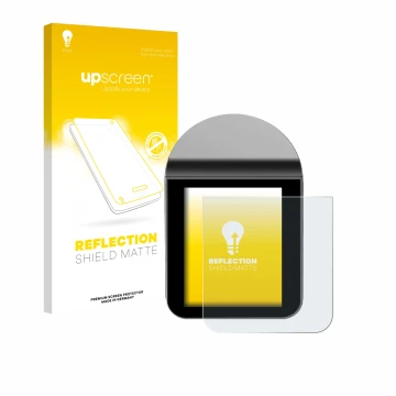 Parte frontal de un envase de producto con el logotipo de la marca upscreen. Al lado se muestra el dispositivo KitchenBoss G33