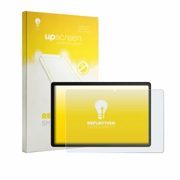 Parte frontal de un envase de producto con el logotipo de la marca upscreen. Al lado se muestra el dispositivo Whitedeer WHTG1