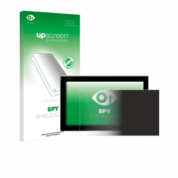 Parte frontal de un envase de producto con el logotipo de la marca upscreen. Al lado se muestra el dispositivo Siemens Simatic