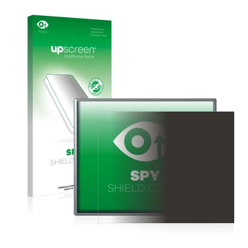 Parte frontal de un envase de producto con el logotipo de la marca upscreen. Al lado se muestra el dispositivo Siemens Simatic