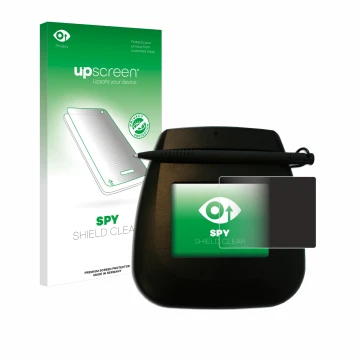 Parte frontal de un envase de producto con el logotipo de la marca upscreen. Al lado se muestra el dispositivo ePadLink ePad I