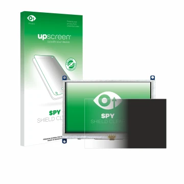 Parte frontal de un envase de producto con el logotipo de la marca upscreen. Al lado se muestra el dispositivo Raspberry Pi To