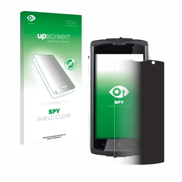 Parte frontal de un envase de producto con el logotipo de la marca upscreen. Al lado se muestra el dispositivo GoClever Quantu