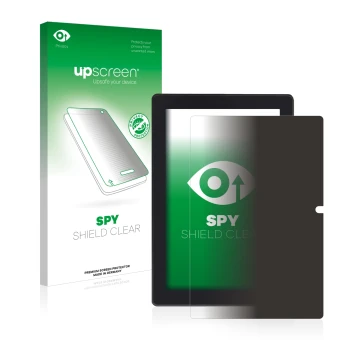 Parte frontal de un envase de producto con el logotipo de la marca upscreen. Al lado se muestra el dispositivo Simbans Tangota