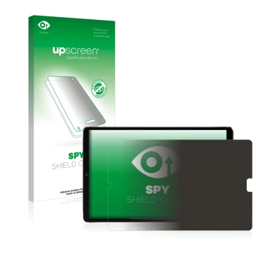 Parte frontal de un envase de producto con el logotipo de la marca upscreen. Al lado se muestra el dispositivo Goodtel G2 con 