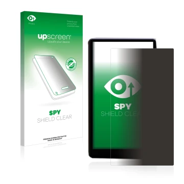 Parte frontal de un envase de producto con el logotipo de la marca upscreen. Al lado se muestra el dispositivo iBasso DX240 co