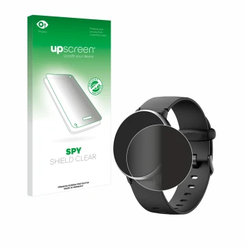 Parte frontal de un envase de producto con el logotipo de la marca upscreen. Al lado se muestra el dispositivo DIGEEHOT H39r c