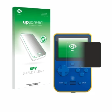 Parte frontal de un envase de producto con el logotipo de la marca upscreen. Al lado se muestra el dispositivo Blaze Super Poc