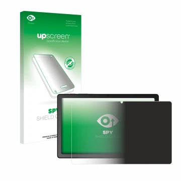 Parte frontal de un envase de producto con el logotipo de la marca upscreen. Al lado se muestra el dispositivo Telekom T Table