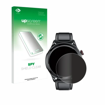 Parte frontal de un envase de producto con el logotipo de la marca upscreen. Al lado se muestra el dispositivo Kardena Care Pr