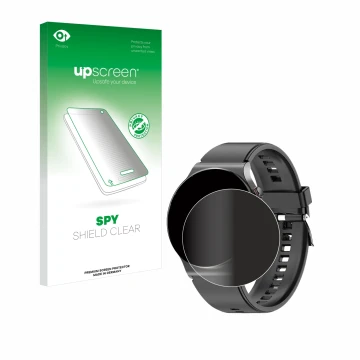 Parte frontal de un envase de producto con el logotipo de la marca upscreen. Al lado se muestra el dispositivo Kardena Care Pr
