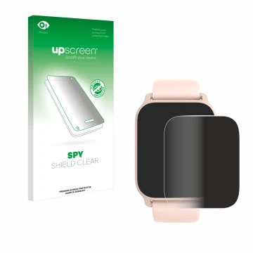 Parte frontal de un envase de producto con el logotipo de la marca upscreen. Al lado se muestra el dispositivo IFMDA IDW13 1.8