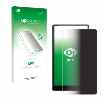 Parte frontal de un envase de producto con el logotipo de la marca upscreen. Al lado se muestra el dispositivo innioasis G1-80