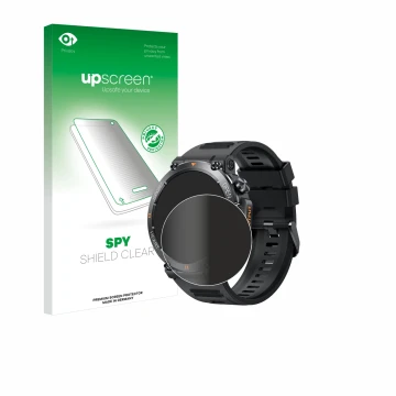 Parte frontal de un envase de producto con el logotipo de la marca upscreen. Al lado se muestra el dispositivo GaWear K56-PRO 