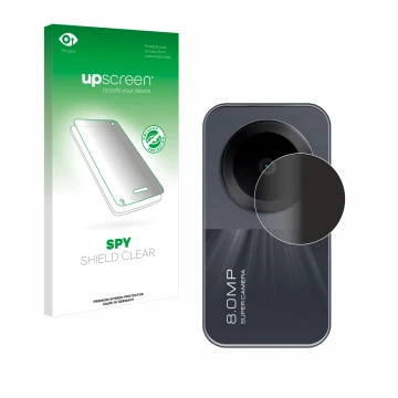 Parte frontal de un envase de producto con el logotipo de la marca upscreen. Al lado se muestra el dispositivo Xiaomi Redmi Pa