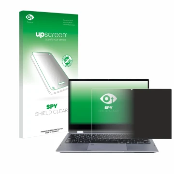 Parte frontal de un envase de producto con el logotipo de la marca upscreen. Al lado se muestra el dispositivo Wortmann Terra 