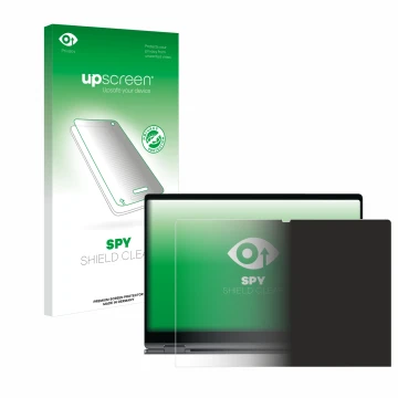 Parte frontal de un envase de producto con el logotipo de la marca upscreen. Al lado se muestra el dispositivo Samsung Galaxy 