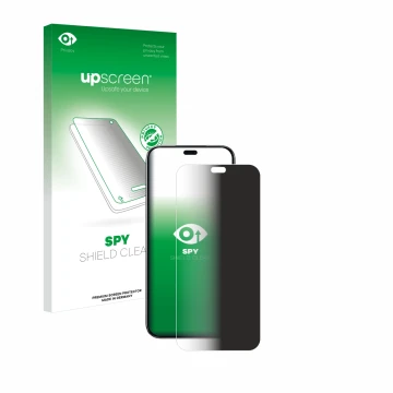 Parte frontal de un envase de producto con el logotipo de la marca upscreen. Al lado se muestra el dispositivo Honor 200 Lite 