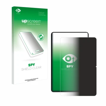 Parte frontal de un envase de producto con el logotipo de la marca upscreen. Al lado se muestra el dispositivo Oukitel OT5S co