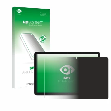 Parte frontal de un envase de producto con el logotipo de la marca upscreen. Al lado se muestra el dispositivo Feonal D106 10.