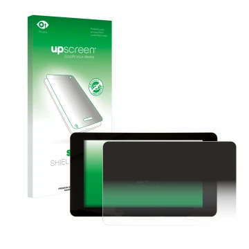 Parte frontal de un envase de producto con el logotipo de la marca upscreen. Al lado se muestra el dispositivo Raspberry Pi To