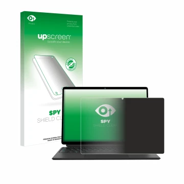 Parte frontal de un envase de producto con el logotipo de la marca upscreen. Al lado se muestra el dispositivo Ninkear T40 2-i