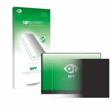 Parte frontal de un envase de producto con el logotipo de la marca upscreen. Al lado se muestra el dispositivo Uperfect UColor