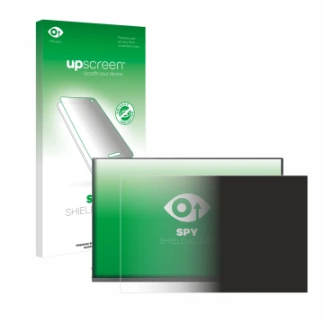 Parte frontal de un envase de producto con el logotipo de la marca upscreen. Al lado se muestra el dispositivo Uperfect UGame 