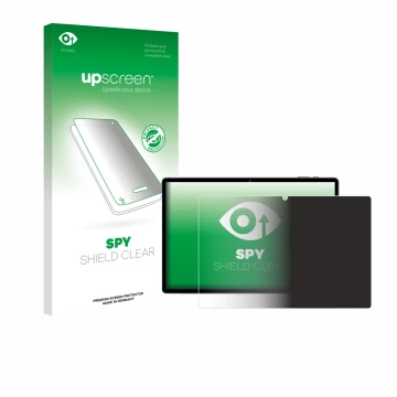 Parte frontal de un envase de producto con el logotipo de la marca upscreen. Al lado se muestra el dispositivo Maxlegen M40 14