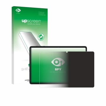 Parte frontal de un envase de producto con el logotipo de la marca upscreen. Al lado se muestra el dispositivo Tabwee RM2025 1